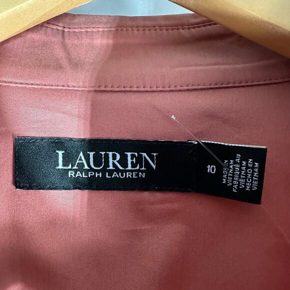 Lauren Ralph Lauren Stretch-Cotton Blend Wrap
Shirtdress Size 10 - Picture 3 of 12